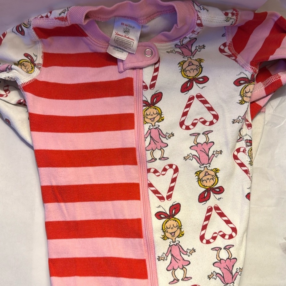 Hanna Anderson Dr. Seuss Grinch HannaJams Pajama 2T Cindy Lou Who